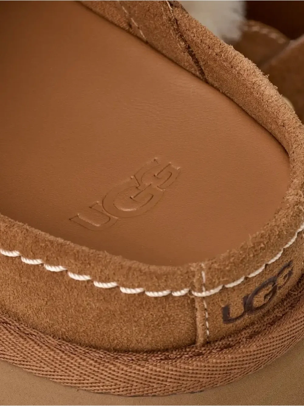 UGG Esmee clog Shearling-Trim Slingback NEW color chestnut - Picture 5 of 13